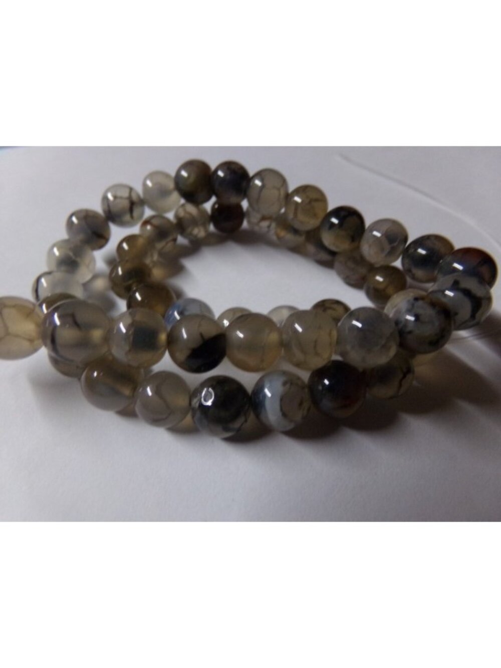 1 Strand Dragon Vein Round 8mm Beads